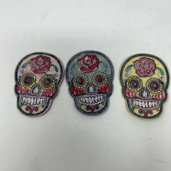 Skull patches (3) iron on - Picture 4 of 8